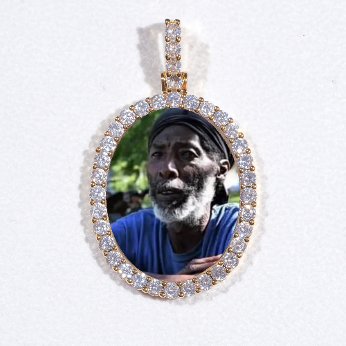 3D Oval Custom Picture Pendant