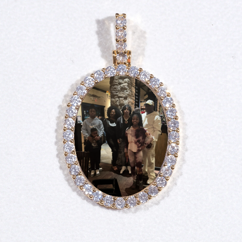 3D Oval Custom Picture Pendant