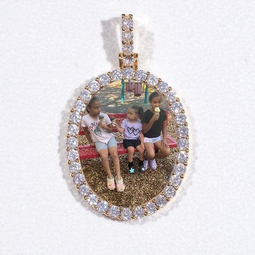 3D Oval Custom Picture Pendant