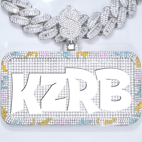 CUSTOM LETTER NECKLACE 3D COLORFUL SQUARE