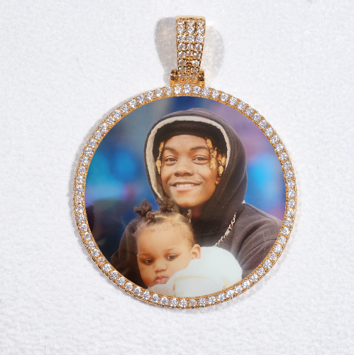 MEDIUM 3D CIRCLE CUSTOM PICTURE PENDANT