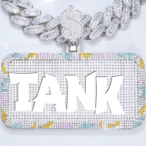 CUSTOM LETTER NECKLACE 3D COLORFUL SQUARE