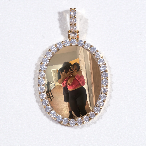 3D Oval Custom Picture Pendant