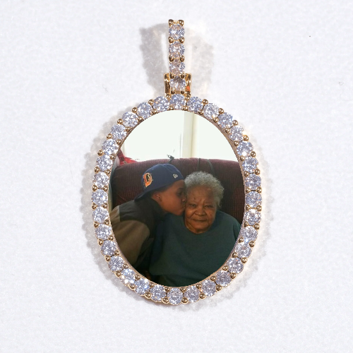 3D Oval Custom Picture Pendant