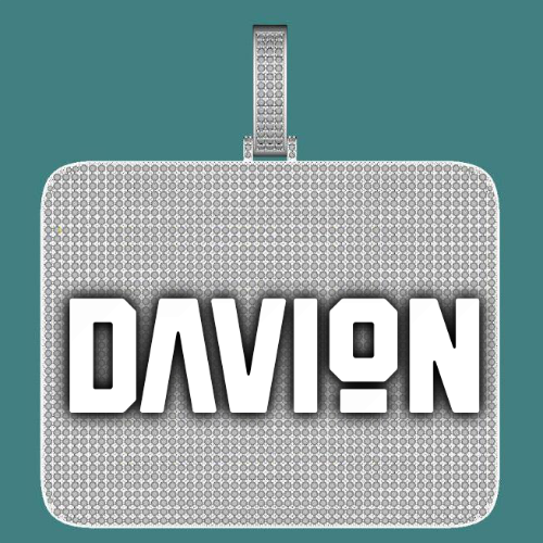 CUSTOM LETTER NECKLACE 3D BIG SQUARE