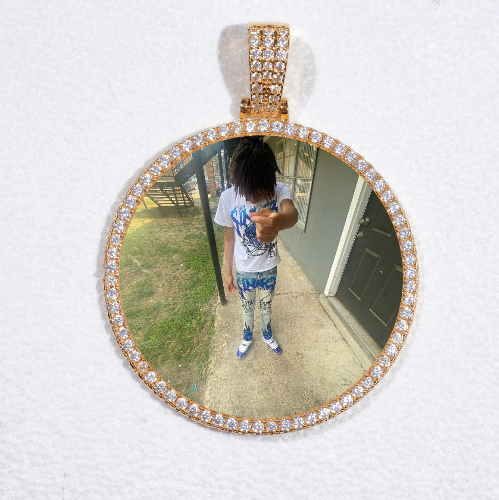 MEDIUM 3D CIRCLE CUSTOM PICTURE PENDANT
