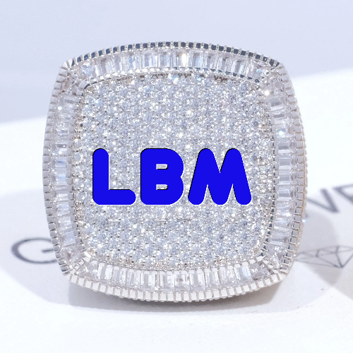 CUSTOM LETTER 3D ICED RING