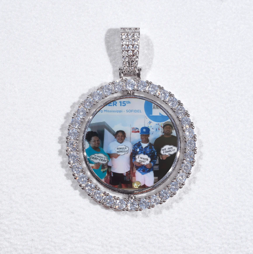 3D Spinning 2-Faced Custom Picture Pendant