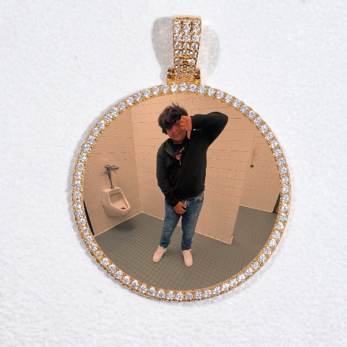 MEDIUM 3D CIRCLE CUSTOM PICTURE PENDANT