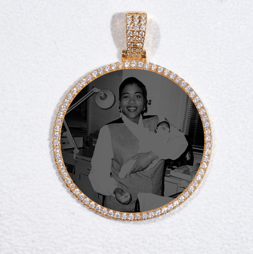 MEDIUM 3D CIRCLE CUSTOM PICTURE PENDANT