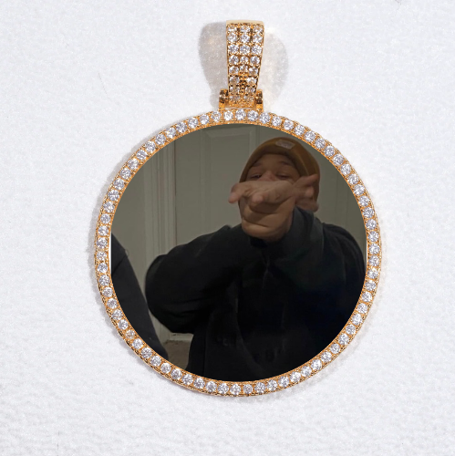MEDIUM 3D CIRCLE CUSTOM PICTURE PENDANT
