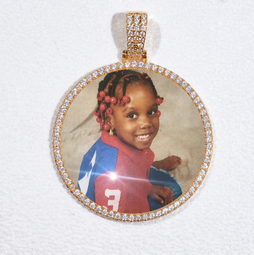 MEDIUM 3D CIRCLE CUSTOM PICTURE PENDANT