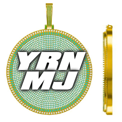 CUSTOM LETTER NECKLACE 3D BIG DISC