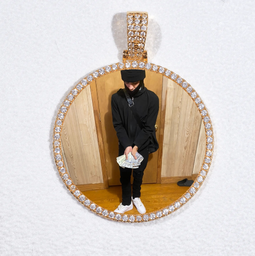 MEDIUM 3D CIRCLE CUSTOM PICTURE PENDANT