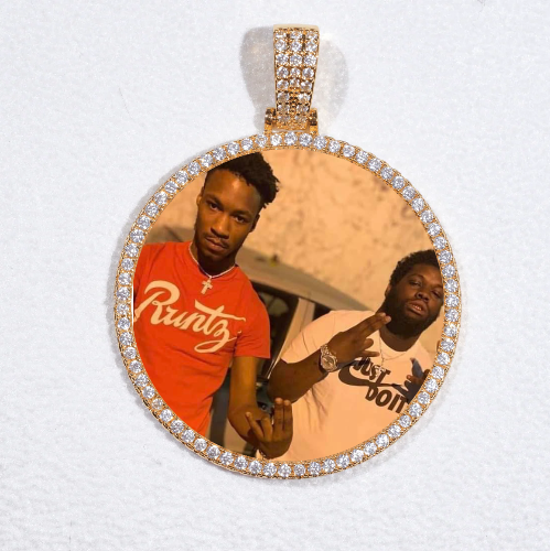 MEDIUM 3D CIRCLE CUSTOM PICTURE PENDANT