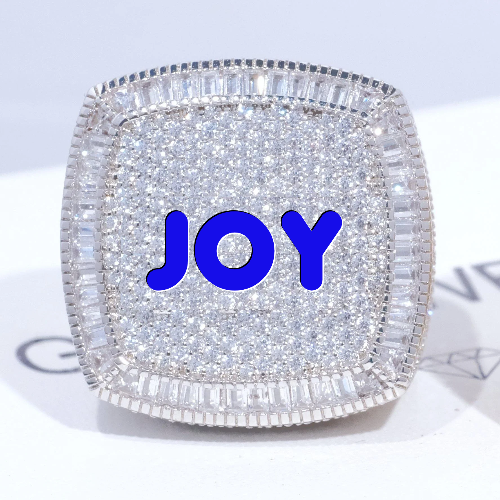 CUSTOM LETTER 3D ICED RING