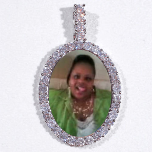 Large 3D Oval Custom Picture Pendant