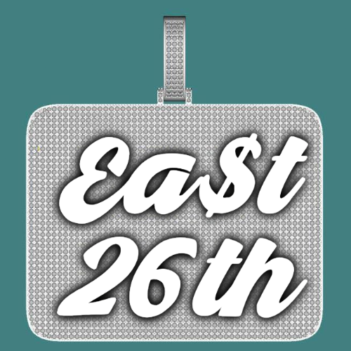 CUSTOM LETTER NECKLACE 3D BIG SQUARE