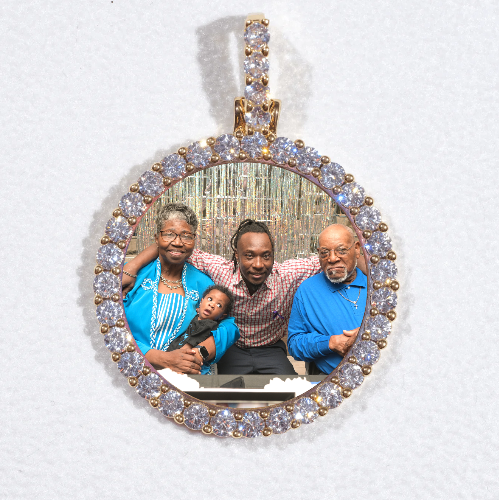 3D CIRCLE CUSTOM PICTURE PENDANT SMALL SIZE