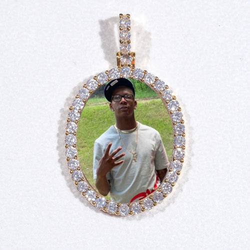 3D Oval Custom Picture Pendant