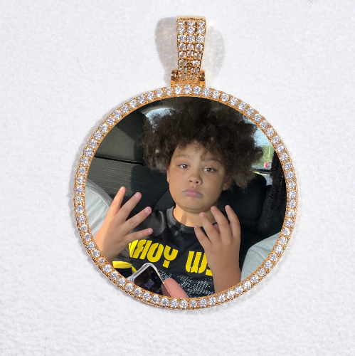 MEDIUM 3D CIRCLE CUSTOM PICTURE PENDANT