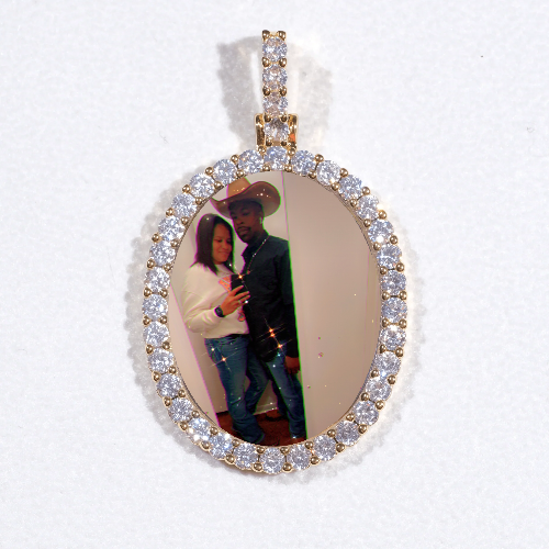 3D Oval Custom Picture Pendant