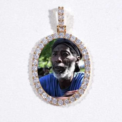 3D Oval Custom Picture Pendant