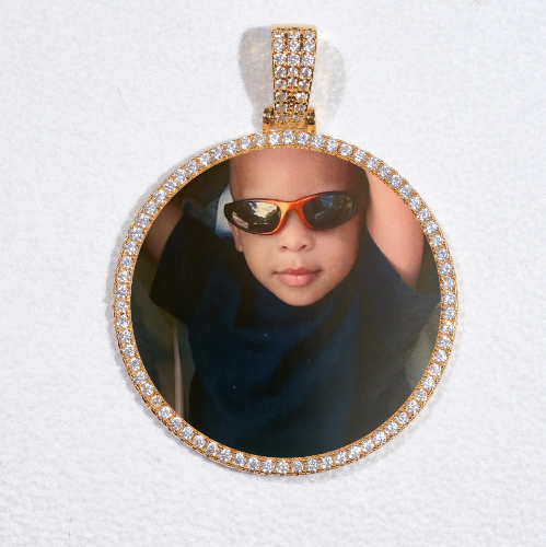 MEDIUM 3D CIRCLE CUSTOM PICTURE PENDANT