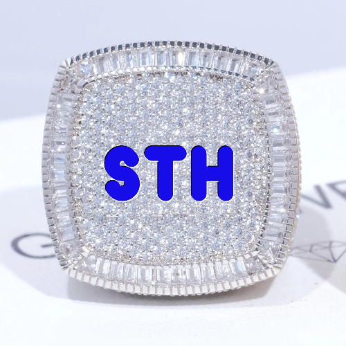 CUSTOM LETTER 3D ICED RING