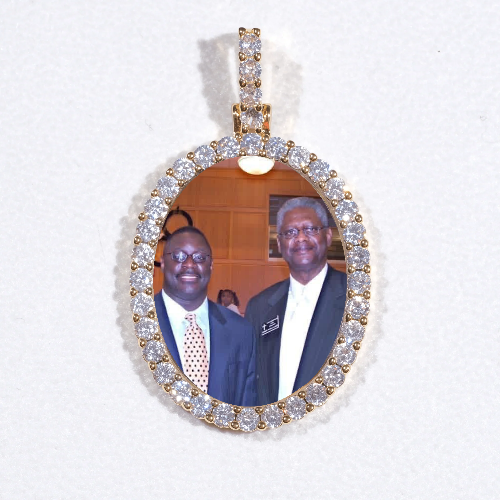 3D Oval Custom Picture Pendant