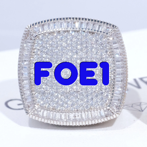 CUSTOM LETTER 3D ICED RING