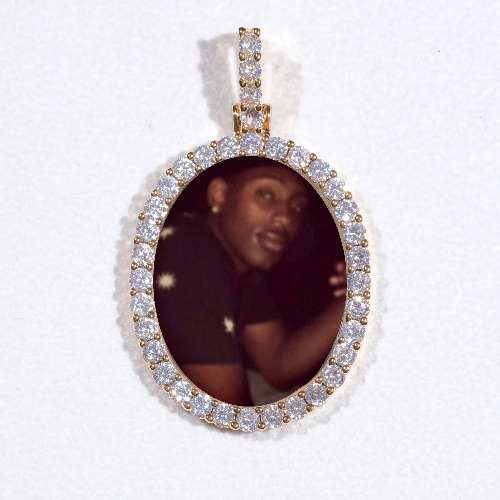 3D Oval Custom Picture Pendant
