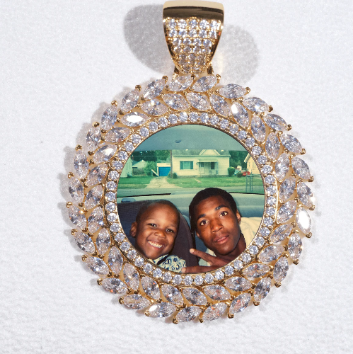 Large 3D Wheat Ear Custom Picture Pendant