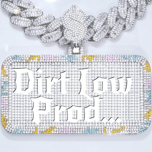 CUSTOM LETTER NECKLACE 3D COLORFUL SQUARE