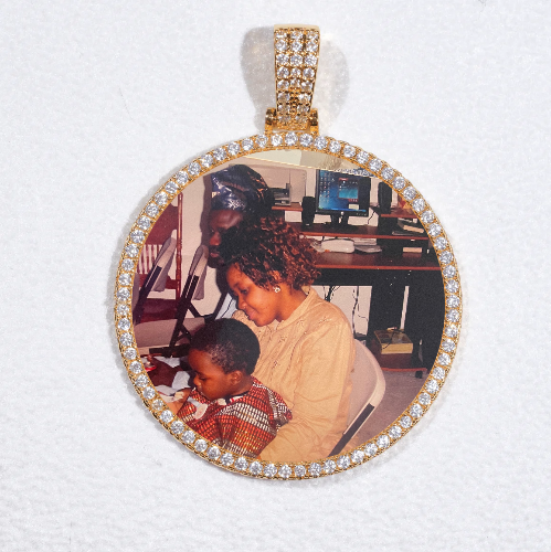 MEDIUM 3D CIRCLE CUSTOM PICTURE PENDANT