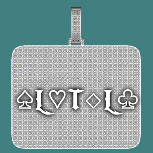 CUSTOM LETTER NECKLACE 3D BIG SQUARE