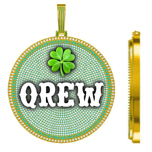 CUSTOM LETTER NECKLACE 3D BIG DISC