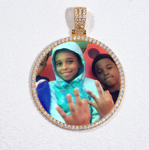 MEDIUM 3D CIRCLE CUSTOM PICTURE PENDANT