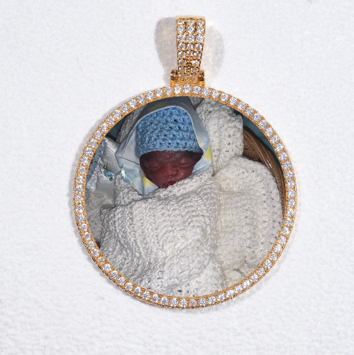 MEDIUM 3D CIRCLE CUSTOM PICTURE PENDANT