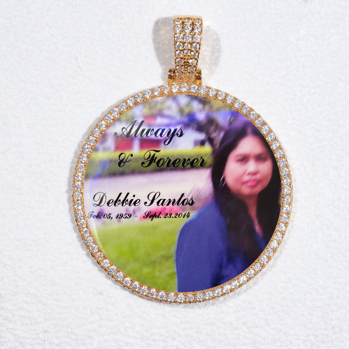 MEDIUM 3D CIRCLE CUSTOM PICTURE PENDANT