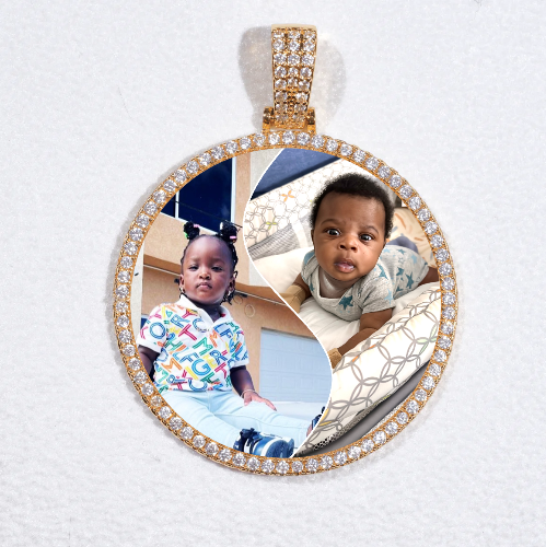MEDIUM 3D CIRCLE CUSTOM PICTURE PENDANT