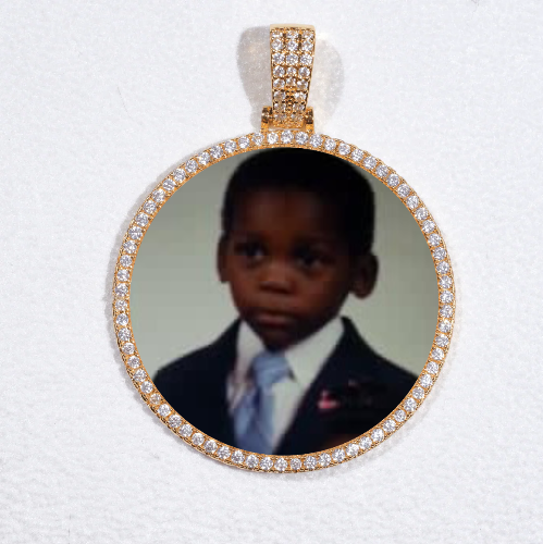 MEDIUM 3D CIRCLE CUSTOM PICTURE PENDANT