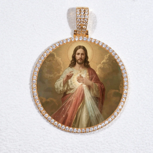 MEDIUM 3D CIRCLE CUSTOM PICTURE PENDANT