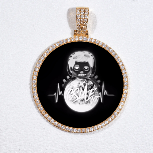 MEDIUM 3D CIRCLE CUSTOM PICTURE PENDANT