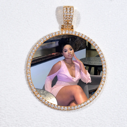 MEDIUM 3D CIRCLE CUSTOM PICTURE PENDANT