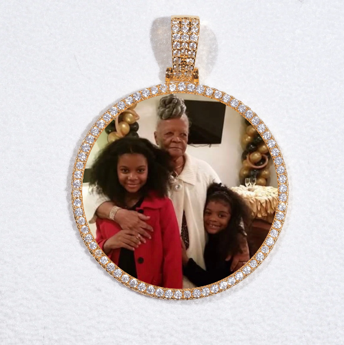 MEDIUM 3D CIRCLE CUSTOM PICTURE PENDANT