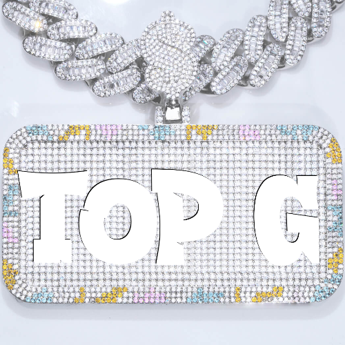 CUSTOM LETTER NECKLACE 3D COLORFUL SQUARE