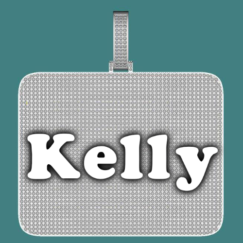 CUSTOM LETTER NECKLACE 3D BIG SQUARE