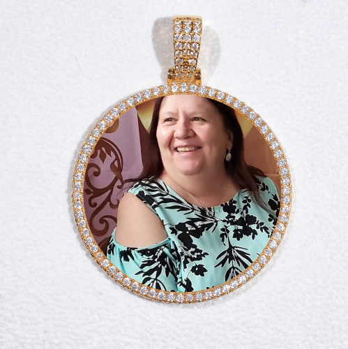 MEDIUM 3D CIRCLE CUSTOM PICTURE PENDANT