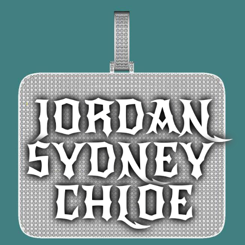 CUSTOM LETTER NECKLACE 3D BIG SQUARE